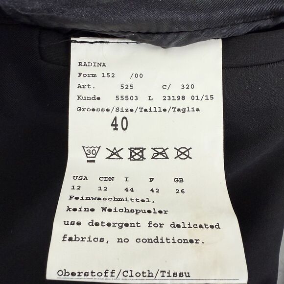 NEW Pikeur Radina Show Dressage Jacket Size 12 Equestrian Black Rhinestone NWOT - Picture 9 of 13